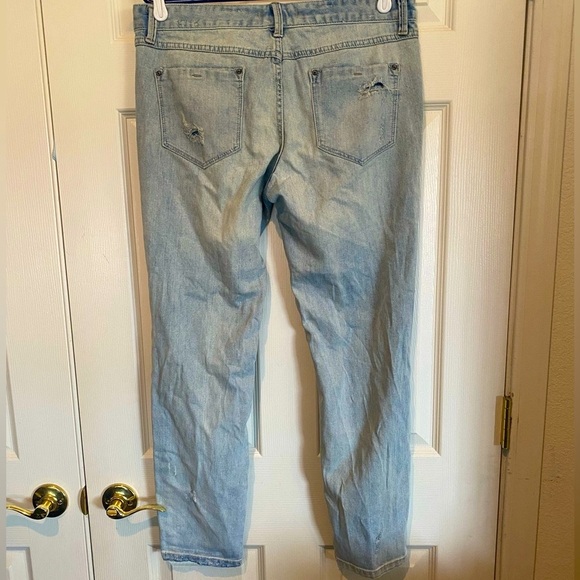 FREE PEOPLE FADED DISTRESSED JEANS - Picture 3 of 7